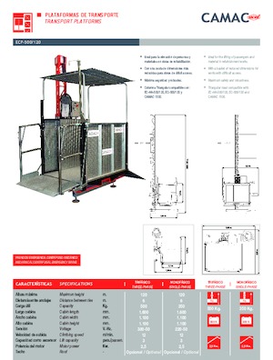 Industriele takel CAMAC ECP 500/120