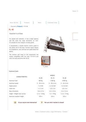 Masthoogwerkers Saltec PL 40