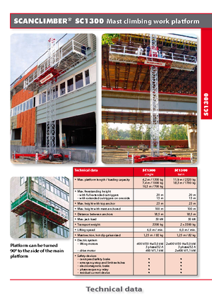 Masthoogwerkers Scanclimber SC 1300 D