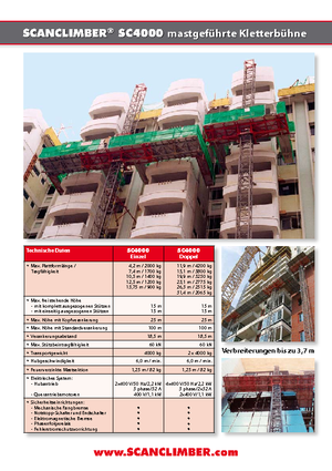 Masthoogwerkers Scanclimber SC 4000 D