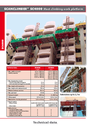 Masthoogwerkers Scanclimber SC 4000 D