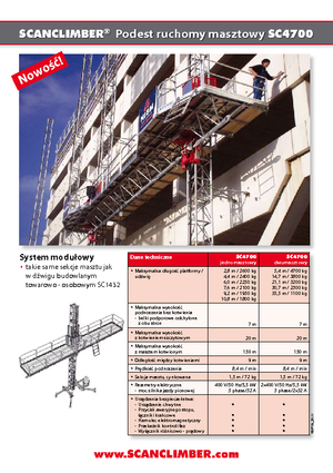 Masthoogwerkers Scanclimber SC 4700 E