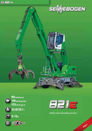 Graafmachines in overslaguitvoering Sennebogen 821M E 