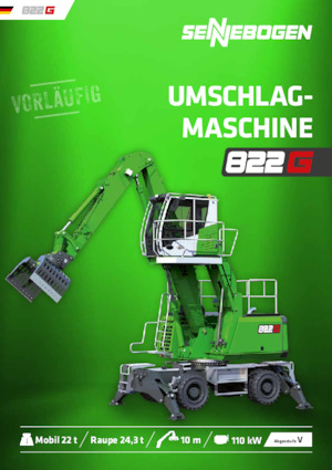 Graafmachines in overslaguitvoering Sennebogen 822M G 