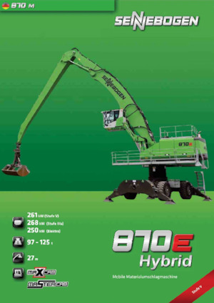 Graafmachines in overslaguitvoering Sennebogen 870M E Hybrid 
