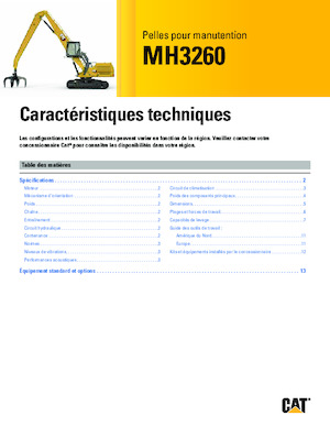Graafmachines in overslaguitvoering Caterpillar MH3260