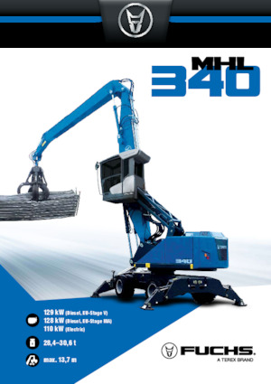 Graafmachines in overslaguitvoering Terex-Fuchs MHL340 F