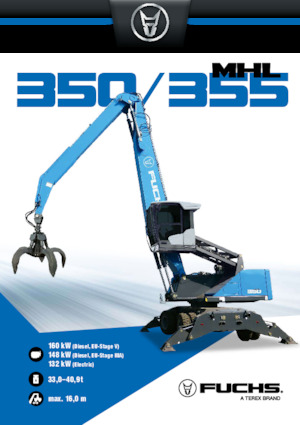 Graafmachines in overslaguitvoering Terex-Fuchs MHL350 F