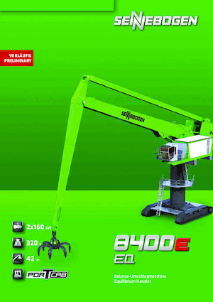 Graafmachines in overslaguitvoering Sennebogen 8400 EQ 