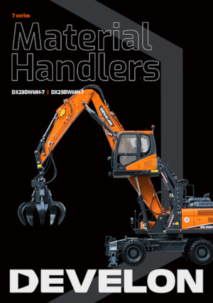 Graafmachines in overslaguitvoering Develon DX250WMH-7 