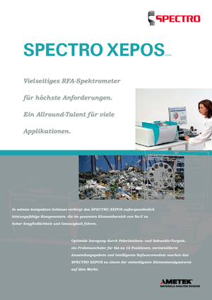 Metaalanalysators Spectro SPECTRO XEPOS