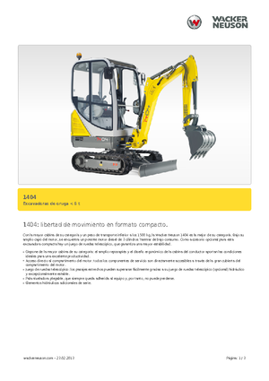 Mini-graafmachines Neuson 1404