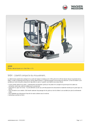Mini-graafmachines Neuson 1404