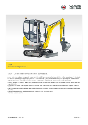 Mini-graafmachines Neuson 1404