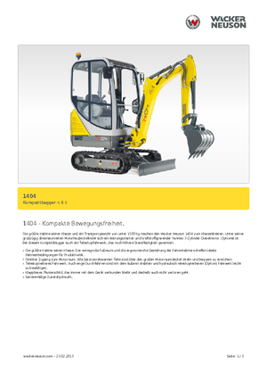 Mini-graafmachines Neuson 1404