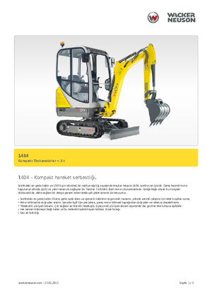 Mini-graafmachines Neuson 1404