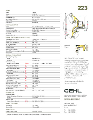 Mini-graafmachines Gehl 223
