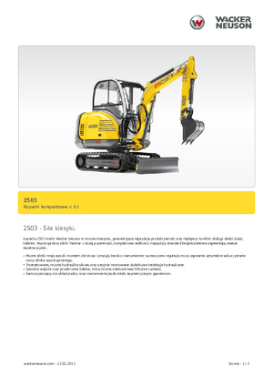 Mini-graafmachines Neuson 2503