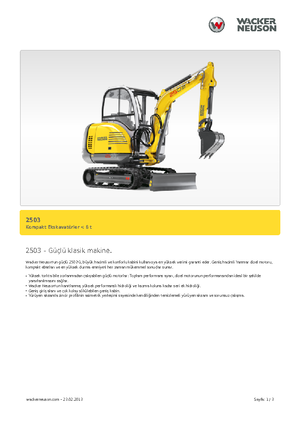 Mini-graafmachines Neuson 2503