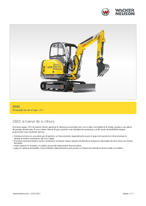 Mini-graafmachines Neuson 2503