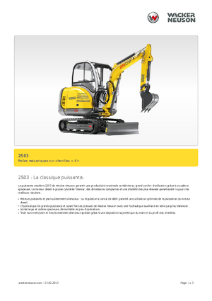 Mini-graafmachines Neuson 2503