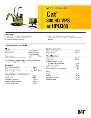 Mini-graafmachines Caterpillar 300.9D VPS 