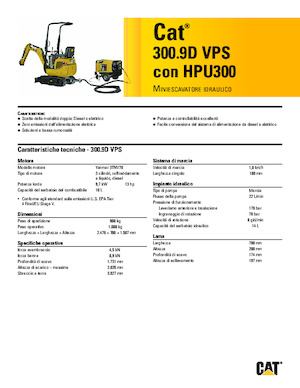 Mini-graafmachines Caterpillar 300.9D VPS 