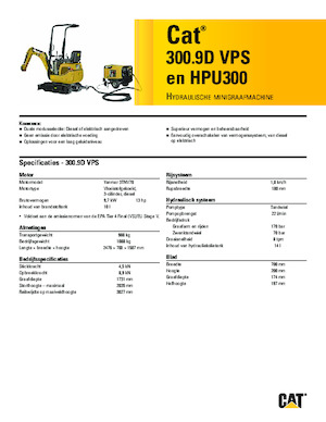 Mini-graafmachines Caterpillar 300.9D VPS 