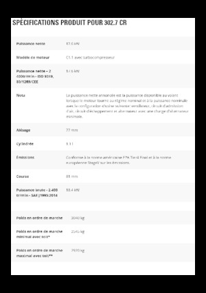 Mini-graafmachines Caterpillar 302.7 CR