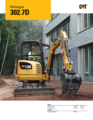 Mini-graafmachines Caterpillar 302.7D
