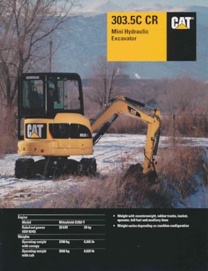 Mini-graafmachines Caterpillar 303.5C