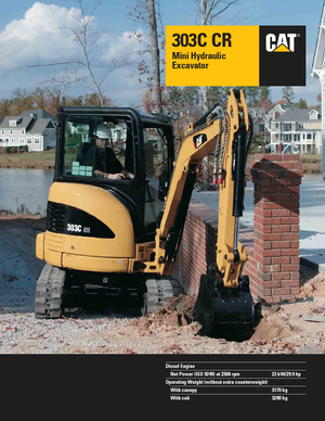 Mini-graafmachines Caterpillar 303C CR