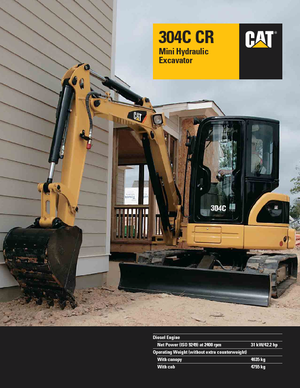 Mini-graafmachines Caterpillar 304C CR