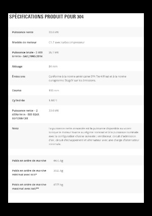 Mini-graafmachines Caterpillar 304