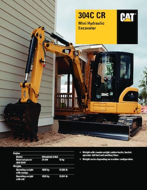 Mini-graafmachines Caterpillar 304C