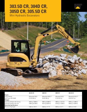 Mini-graafmachines Caterpillar 305.5D