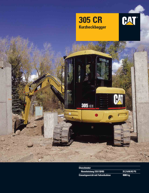 Mini-graafmachines Caterpillar 305 C R