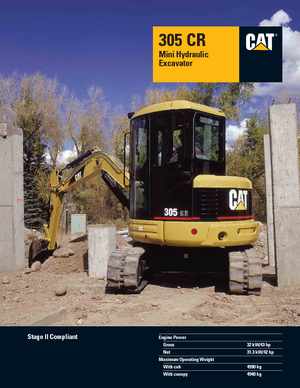 Mini-graafmachines Caterpillar 305 C R