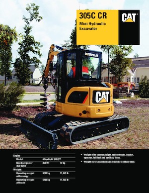 Mini-graafmachines Caterpillar 305C