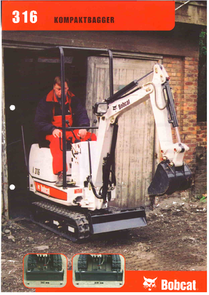 Mini-graafmachines Bobcat 316 D