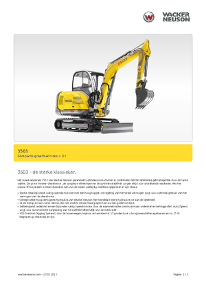 Mini-graafmachines Neuson 3503