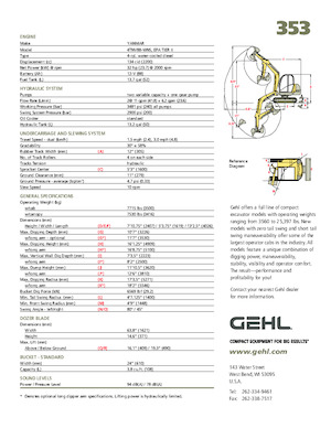 Mini-graafmachines Gehl 353