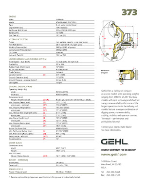 Mini-graafmachines Gehl 373