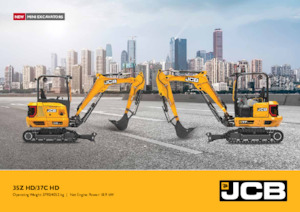 Mini-graafmachines JCB 37C HD