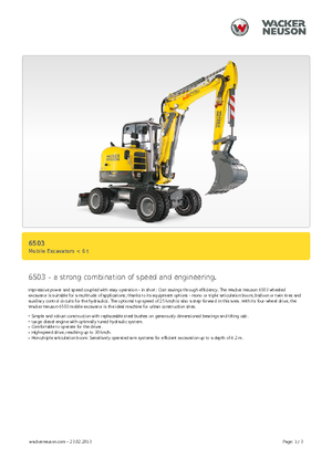 Mobiele graafmachines Neuson 6503