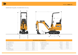 Mini-graafmachines JCB 8008