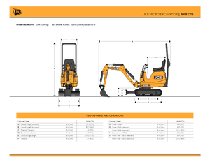 Mini-graafmachines JCB 8008