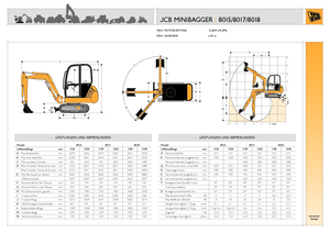 Mini-graafmachines JCB 8018