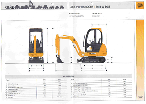 Mini-graafmachines JCB 8016