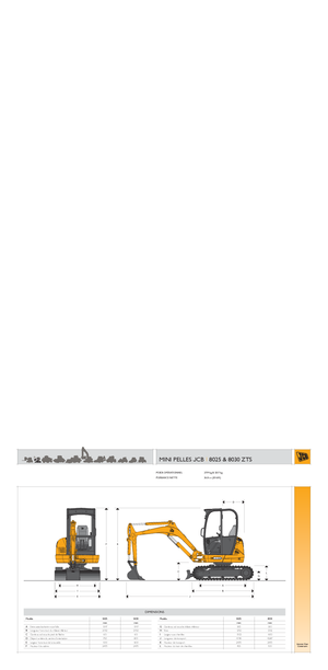 Mini-graafmachines JCB 8025 ZTS